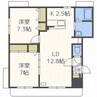 ザ・レインボーコートN27 2LDKの間取り