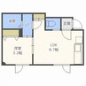 スターハイツ北22 1DKの間取り