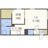 ブルーイング北7条 1LDKの間取り