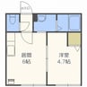 インヴェストN5 1DKの間取り