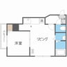 エアフォルグ北大Ⅱ 1DKの間取り