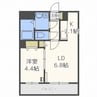 レジディア札幌駅前 1LDKの間取り