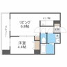 レジディア札幌駅前 1LDKの間取り