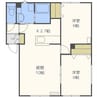 ルミエール幌北 2LDKの間取り