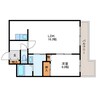 ドームポプラ 1LDKの間取り