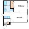 Maison Kamuy Hokdaimae　メゾンカムイ北大前 1DKの間取り