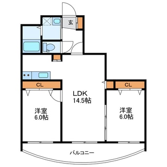 間取図 ル・ピエール桑園