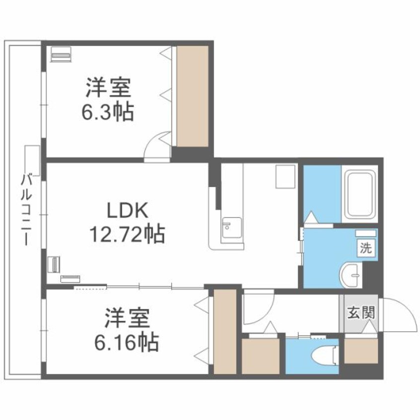 間取図 クレアシオン桑園ＡＮＮＥＸ