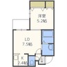 Parente N18　パレンテN18 1LDKの間取り