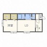 プラザN12 1LDKの間取り