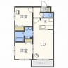 グランディールN21WEST 2LDKの間取り