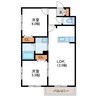 グランディールN21WEST 2LDKの間取り