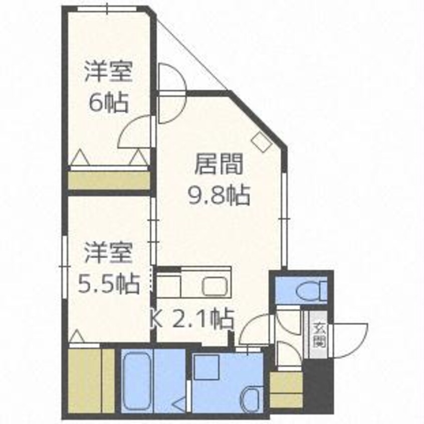 間取図 aoakuaN7　アオアクアN7