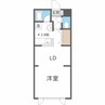 スカイパレス 1LDKの間取り