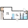 ツインビルいとう1号館 1DKの間取り