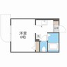 ヒューマンプラザ北大前 1Kの間取り