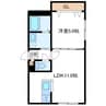 ピュアハーモニー北23条 1LDKの間取り