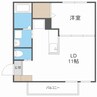 ルヌアージュ北13条東 1LDKの間取り