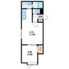 ヴィエルジュ23 1LDKの間取り