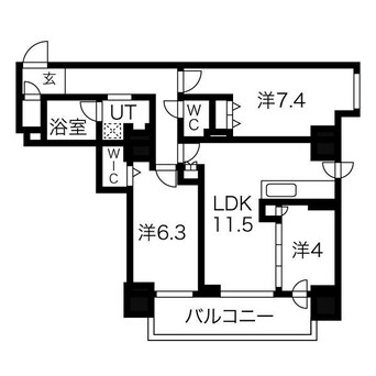 間取図 ラ・クラッセ札幌シティフロント