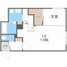 LIISA北大EAST 1LDKの間取り