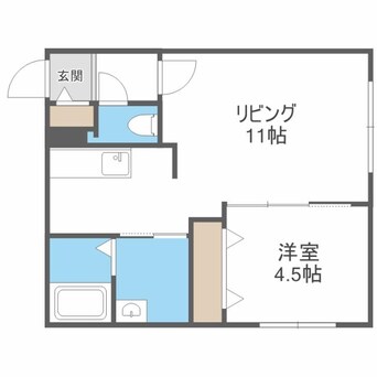 間取図 仮）プレスタ北10東1MS