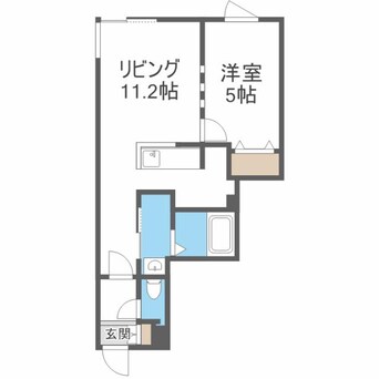 間取図 仮）プレスタ北10東1MS