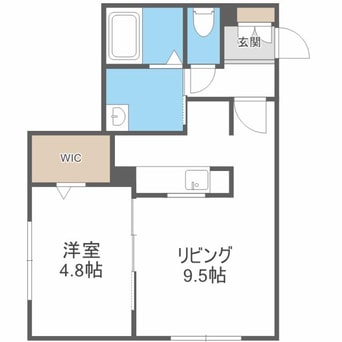 間取図 仮）プレスタ北10東1MS
