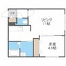 仮)プレスタ北10東11MS 1LDKの間取り
