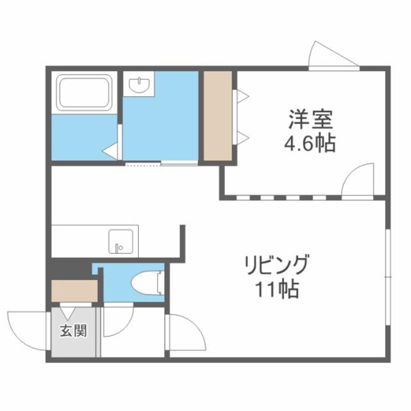 間取図 仮）プレスタ北10東1MS