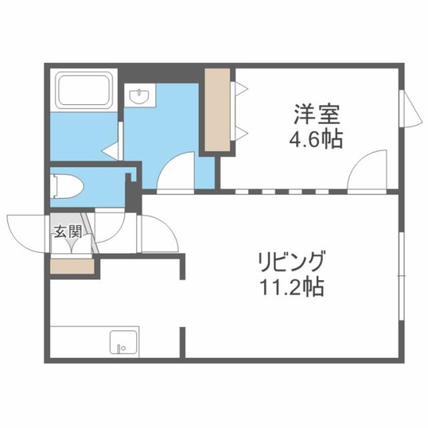 間取図 仮）プレスタ北10東1MS