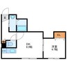 ラピスコート北24条 1DKの間取り