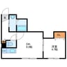 ラピスコート北24条 1DKの間取り