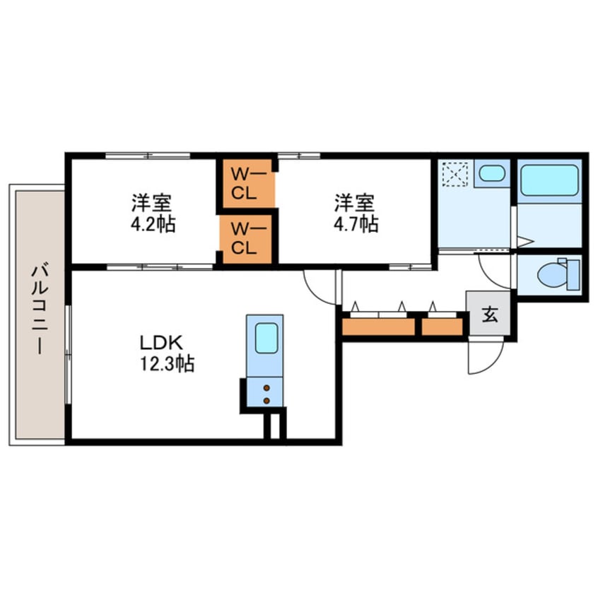 間取図 仮)N27W3 MS