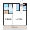 Saqras　サクラス 1LDKの間取り