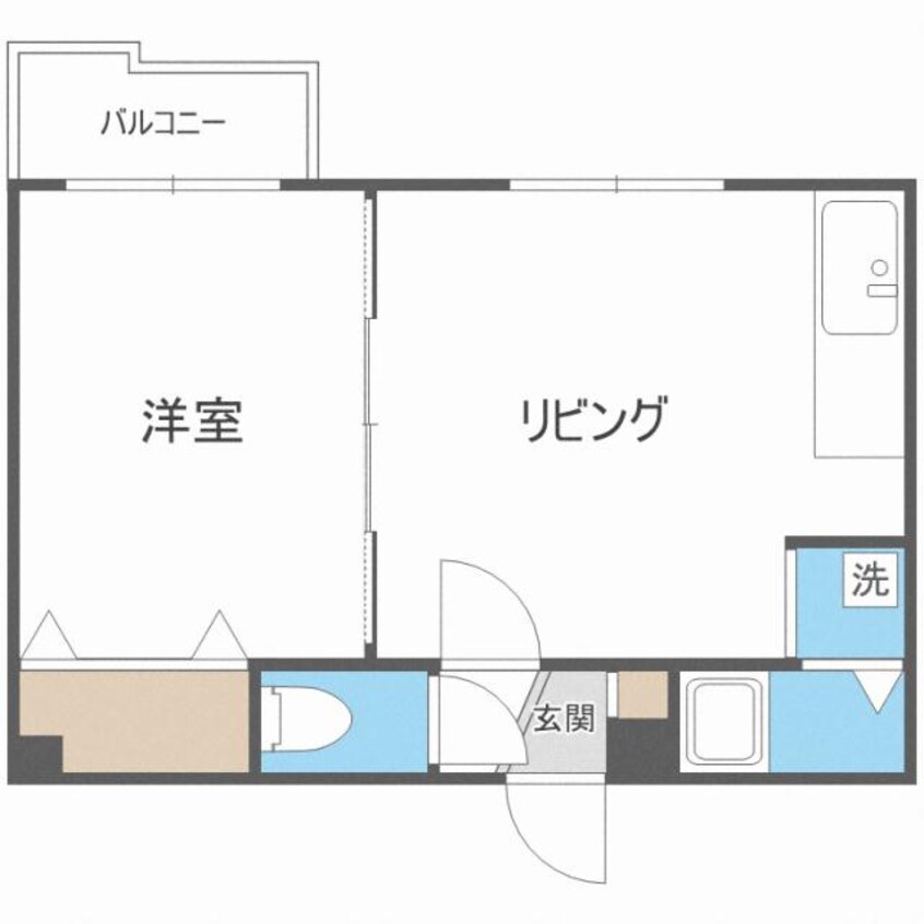 間取図 メトロサイドパレス北大前