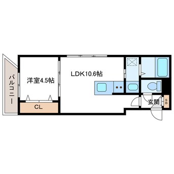 間取図 Alta Marea北大前　アルタマレーア北大前