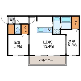 間取図 グランドサクセス創成川