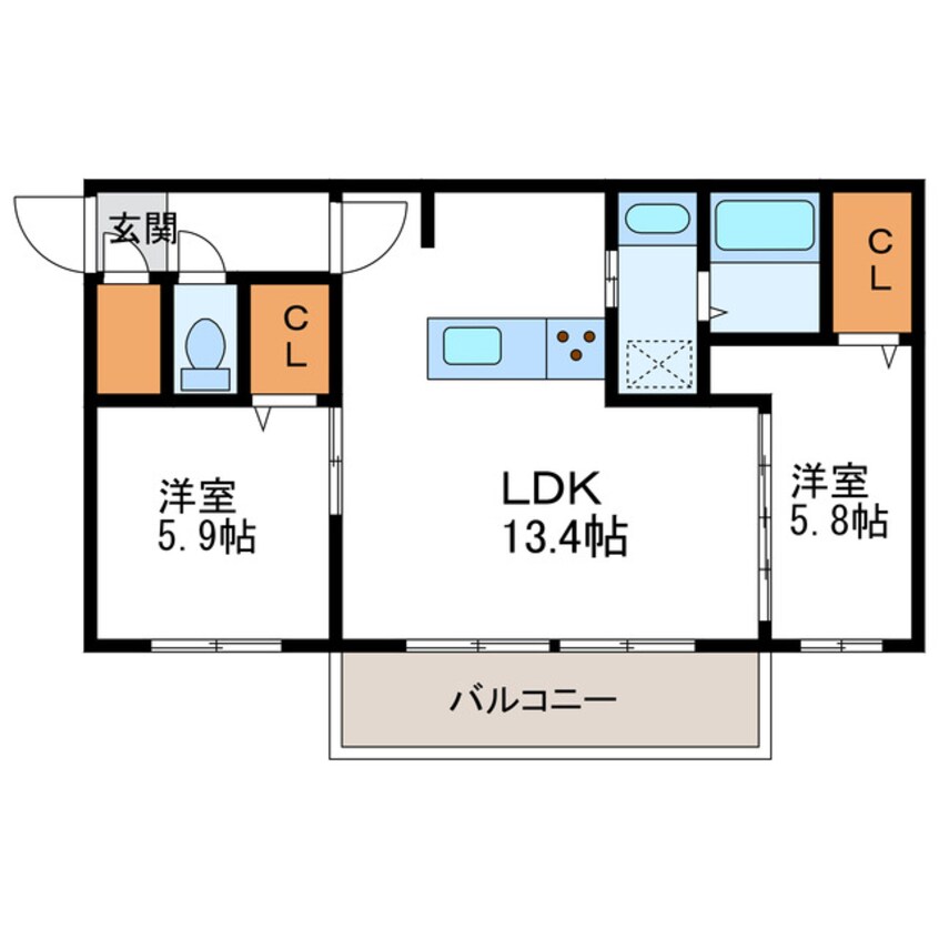 間取図 グランドサクセス創成川