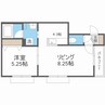 テラス・DEUX 1LDKの間取り