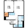 インフィニティN22E2 1LDKの間取り