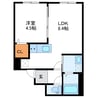インフィニティN22E2 1LDKの間取り