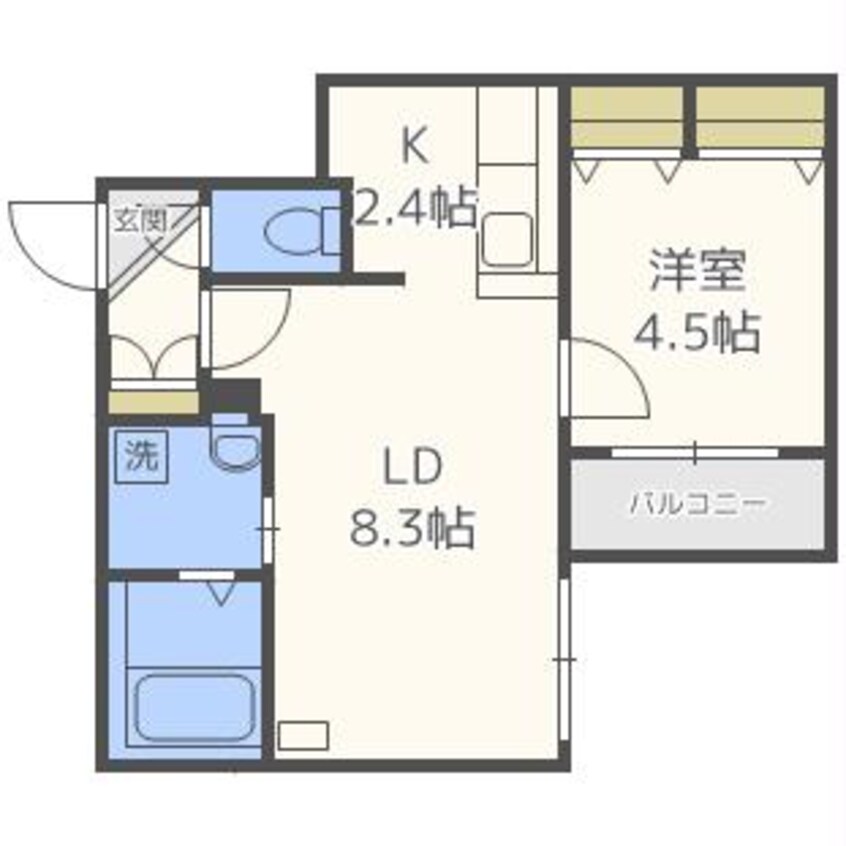 間取図 GRACIAS N14　グラシアスN14