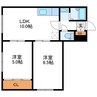 藤井ビル北10条 2LDKの間取り