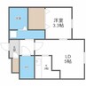 T-SQUAREⅡ　ティースクエア2 1DKの間取り