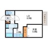 エスポワール216 1LDKの間取り