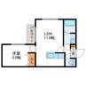 エスポワール216 1LDKの間取り