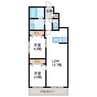 ミカーサ13 2LDKの間取り