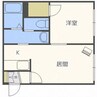 ブランノワール桑園 1LDKの間取り