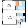 グリーンヴィラ 1LDKの間取り